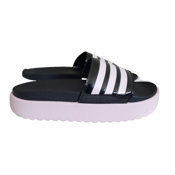 Adidas Shoes Adilette Platform Slides Sandals Black/Pink  Men\'s Size 10 IH0720 main image 11